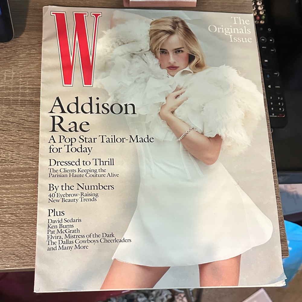 White Fashion Magazine Cover